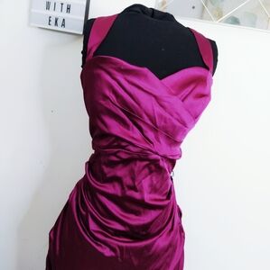 Burgundy dinner dress